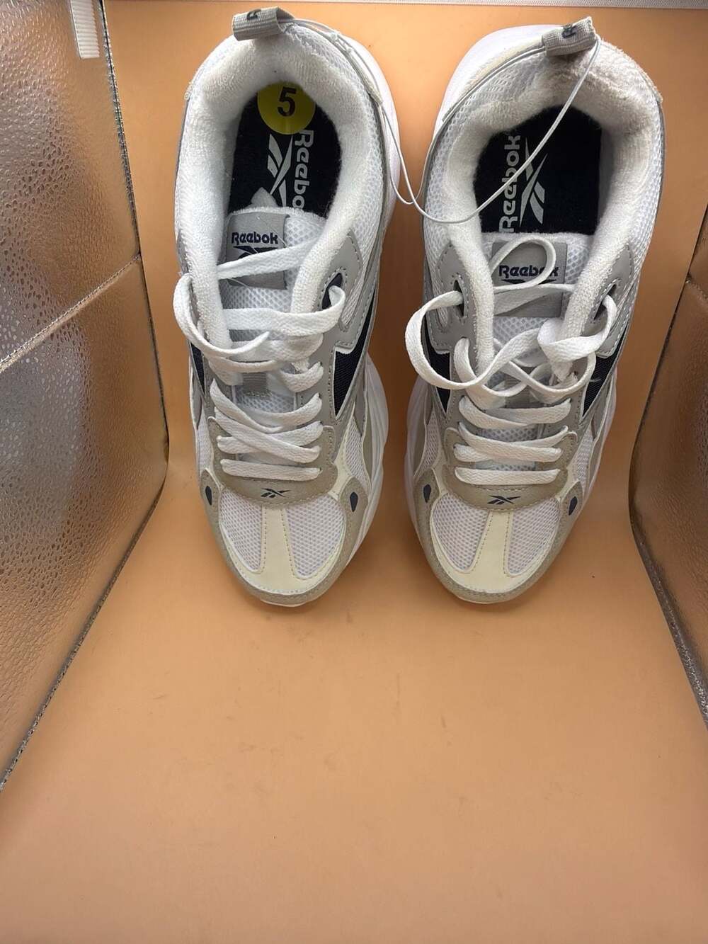 Reebok Royal Bridge 3 Chunky Sneakers White Grey Size 5